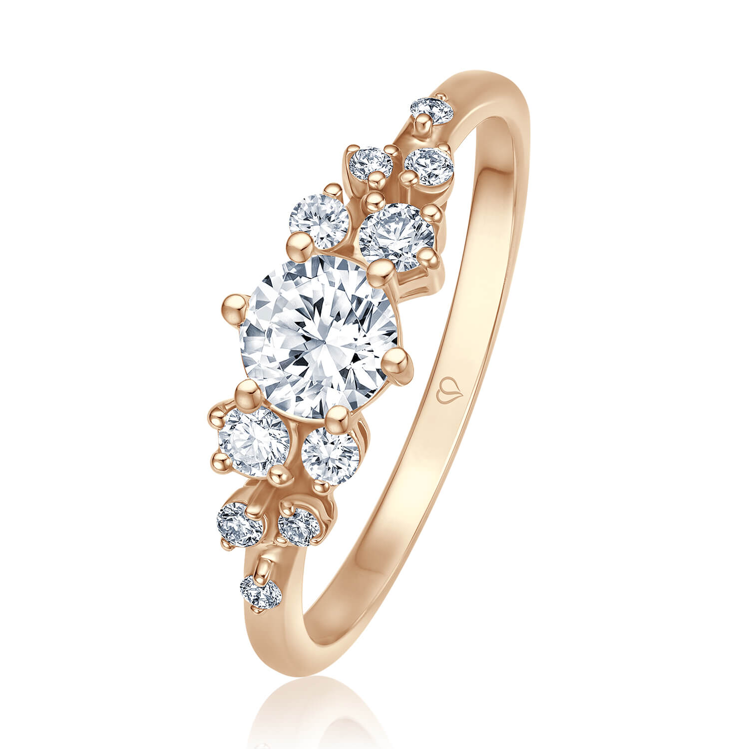 Ring 750/- Roségold mit Diamanten outlet - 79462798